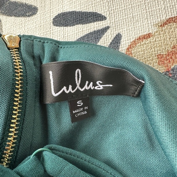 Lulu's Green Sheath Midi Dress Spaghetti Strap - Picture 7 of 7